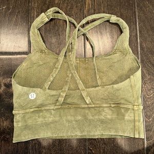 Lululemon Energy Bra size 4 washed green